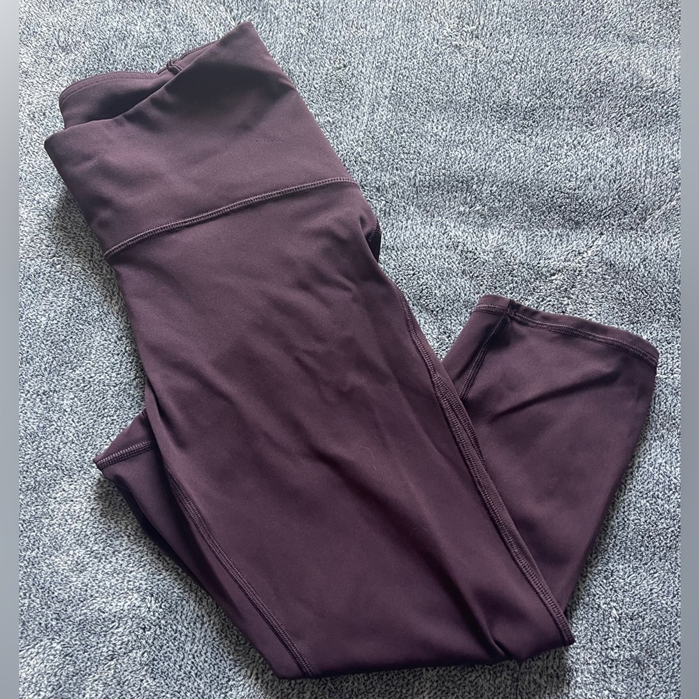 Lululemon Train Times Crop Womens Purple High Rise Capri Leggings